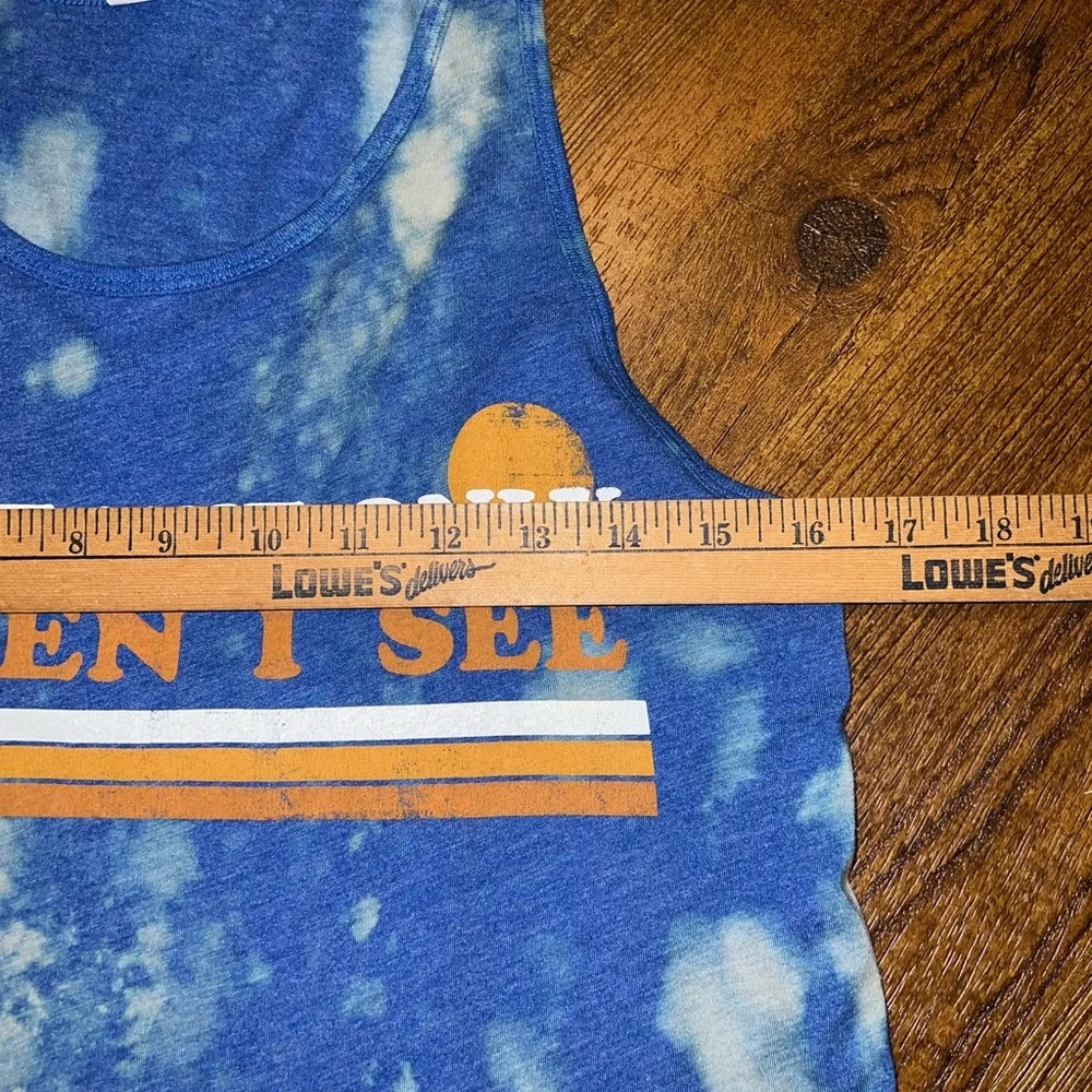 “You’re The Only Ten I See” Tennessee Graphic Blue Tie-Dye Crop Tank Top Size S - Picture 6 of 8